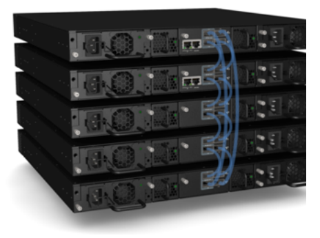 Brocade ICX 6610 Switches can be stacked using four standard 40 Gbps QSFP ports that provide a fully redundant virtual chassis backplane with 320 Gbps of stacking bandwidth.