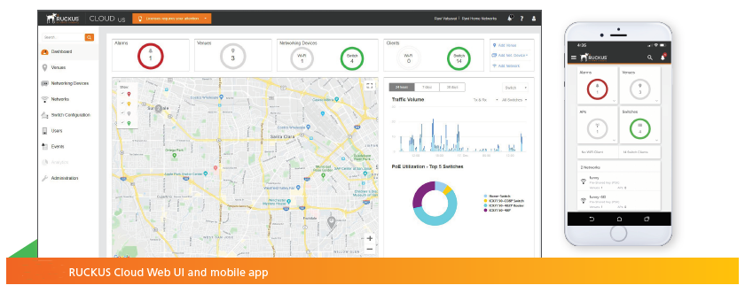 RUCKUS Cloud Web UI and mobile app